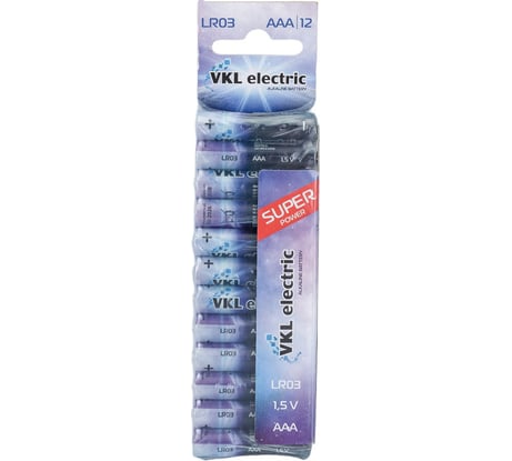 Батарейка VKL electric LR 03 / ААА Alkaline BLх12 1,5В 12 1011497