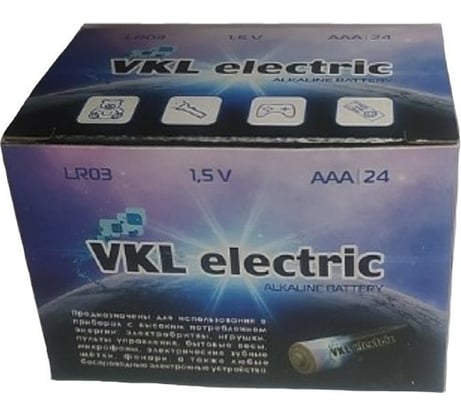 Батарейка VKL electric LR 03 / ААА Alkaline BOXх24 1,5В 24 1194413