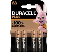 Батарейка Duracell PLUS AA BL4 щелочная RPL00667