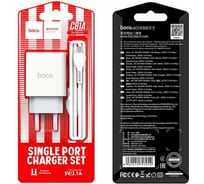 Блок питания (сетевой адаптер) Hoco C81A Asombroso single 1xUSB с кабелем Type-C, 2.1A, 10W 109705