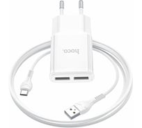 Блок питания (сетевой адаптер) Hoco C88A Star два порта USB, 2.4A, 10.8W белый 109311