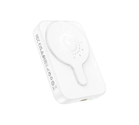 Внешний аккумулятор Hoco Powerbank J117A с быстрой беспроводной зарядкой(магнитный), 10000mAh, белый 110617