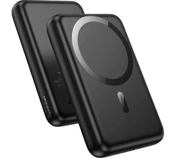 Внешний аккумулятор Hoco Powerbank J141 Grace с быстрой беспроводной зарядкой (магнитный), черный 110619