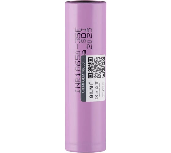 Аккумулятор GIлмI 35E Li-ion 18650 (3500 мАч 3.6 В ≤ 30 мОм) Gлм3500