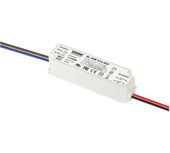 Источник питания Fibox DL-30W-V12-RAP AC-DC Done Electronic Т03760226