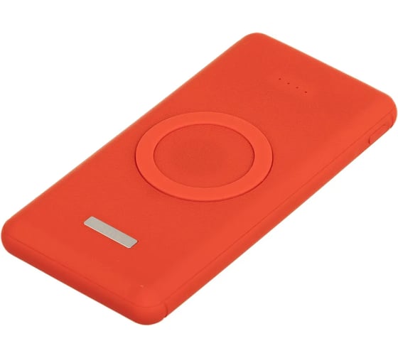 Мобильный аккумулятор Buro BPQ10F 10000mAh QC3.0/PD3.0 18W 3A 2xUSB-A/USB-C беспроводная зарядка, красный 1454218