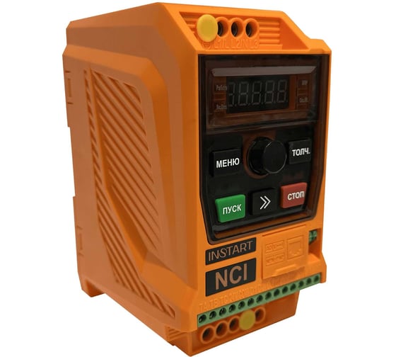 Преобразователь частоты для однофазных двигателей INSTART NCI-G0.4-1В 0.4кВт 4А, контроль линии, встроенная панель (сьемная-опция), тормозной модуль, Modbus RTU, IP20 112900