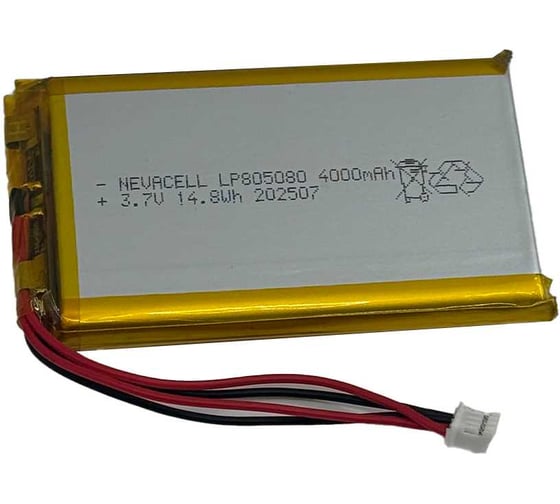 Аккумулятор Nevacell Li-Pol 805080-4000 mAh, PHR4 4687207183727