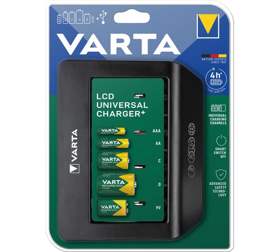 Зарядное устройство Varta LCD Universal Charger+ 57688101401 RPL00619