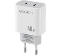 Сетевое зарядное устройство ENERGY ET-39 PRO, 40 Вт, цвет белый 109936