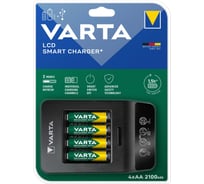 Зарядное устройство Varta LCD Smart Charger+ incl. 4 x AA 2100mAh 57684101441 RPL00620