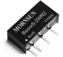 Блок питания на печатную плату MORNSUN B0512S-2WR2, в корпусе SIP7, DC/DC 2 Вт 12 В, изолированный, фиксированный вход, однополярный выход 3151559