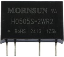 Блок питания на печатную плату MORNSUN H0505S-2WR2, в корпусе SIP7, DC/DC 2 Вт 5 В, изолированный, фиксированный вход, однополярный выход 3151889