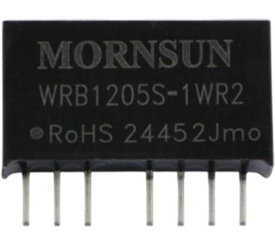 Блок питания MORNSUN WRB1205S-1WR2 на печатную плату, в корпусе SIP8, DC/DC 1 Вт 5 В, изолированный, широкий вход, однополярный выход 3152956