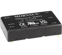 Блок питания MORNSUN URB4824LD-30WR3 на печатную плату, в корпусе 2X1INCH, DC/DC 30 Вт 24 В, изолированный, широкий вход, однополярный выход 3152556