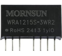 Блок питания MORNSUN WRA1215S-3WR2 на печатную плату, в корпусе SIP8, DC/DC 3 Вт 15 В, -15 В, изолированный, широкий вход, биполярный выход 3152909
