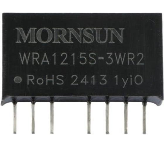 Блок питания MORNSUN WRA1215S-3WR2 на печатную плату, в корпусе SIP8, DC/DC 3 Вт 15 В, -15 В, изолированный, широкий вход, биполярный выход 3152909