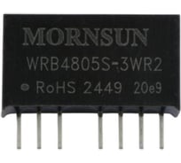 Блок питания MORNSUN WRB4805S-3WR2 на печатную плату, в корпусе SIP8, DC/DC 3 Вт 5 В, изолированный, широкий вход, однополярный выход 2738469