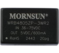 Блок питания MORNSUN WRB4805ZP-3WR2 на печатную плату, в корпусе DIP24, DC/DC 3 Вт 5 В, изолированный, широкий вход, однополярный выход 2740457