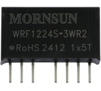 Блок питания MORNSUN WRF1224S-3WR2 на печатную плату, в корпусе SIP8, DC/DC 3 Вт 24 В, изолированный, широкий вход, однополярный выход 3153071