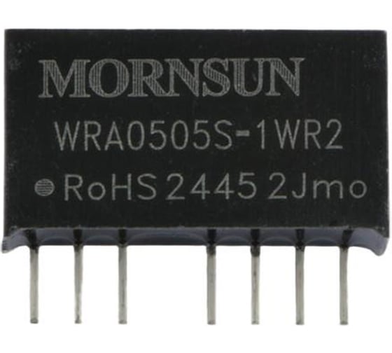 Блок питания MORNSUN WRA0505S-1WR2 на печатную плату, в корпусе SIP8, DC/DC 1 Вт 5 В, -5 В, изолированный, широкий вход, биполярный выход 2302283