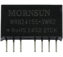 Блок питания MORNSUN WRB2415S-3WR2 на печатную плату, в корпусе SIP8, DC/DC 3 Вт 15 В, изолированный, широкий вход, однополярный выход 2303150
