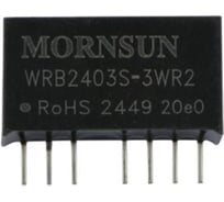 Блок питания MORNSUN WRB2403S-3WR2 на печатную плату, в корпусе SIP8, DC/DC 3 Вт 3.3 В, изолированный, широкий вход, однополярный выход 2016510