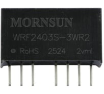 Блок питания MORNSUN WRF2403S-3WR2 на печатную плату, в корпусе SIP8, DC/DC 3 Вт 3.3 В, изолированный, широкий вход, однополярный выход 3096886