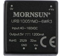 Блок питания MORNSUN URB1D05YMD-6WR3 на печатную плату, DC/DC 6 Вт 5 В, изолированный, широкий вход, однополярный выход 3045661