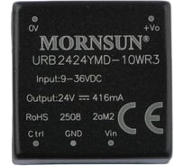 Блок питания MORNSUN URB2424YMD-10WR3 на печатную плату, DC/DC 10 Вт 24 В, изолированный, широкий вход, однополярный выход 3152508