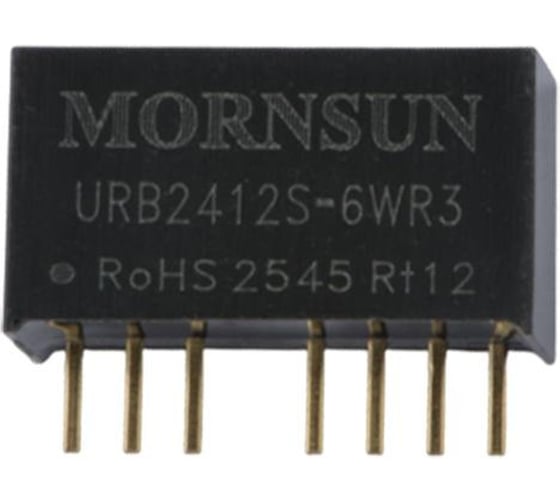 Блок питания MORNSUN URB2412S-6WR3 на печатную плату, DC/DC 6 Вт 12 В, изолированный, широкий вход, однополярный выход 3153533