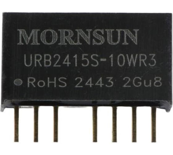 Блок питания MORNSUN URB2415S-10WR3 на печатную плату, DC/DC 10 Вт 15 В, изолированный, широкий вход, однополярный выход 3153535