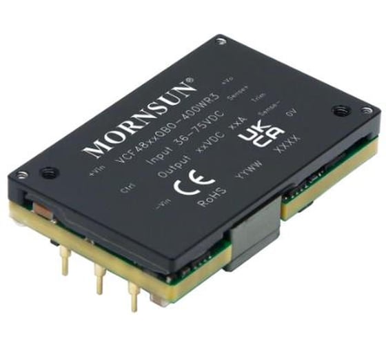 Блок питания MORNSUN VCF4812QBO-400WR3 на печатную плату, DC/DC 400 Вт 12 В, изолированный, однополярный выход, стандартный корпус 5303847