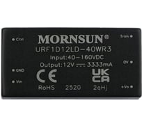 Блок питания MORNSUN URF1D12LD-40WR3 на печатную плату, DC/DC 40 Вт 12 В, изолированный, широкий вход, однополярный выход 3205158