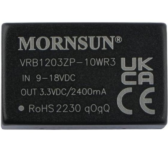 Блок питания MORNSUN VRB1203ZP-10WR3 на печатную плату, DC/DC 10 Вт 3.3 В, изолированный, однополярный выход, стандартный корпус 3152723