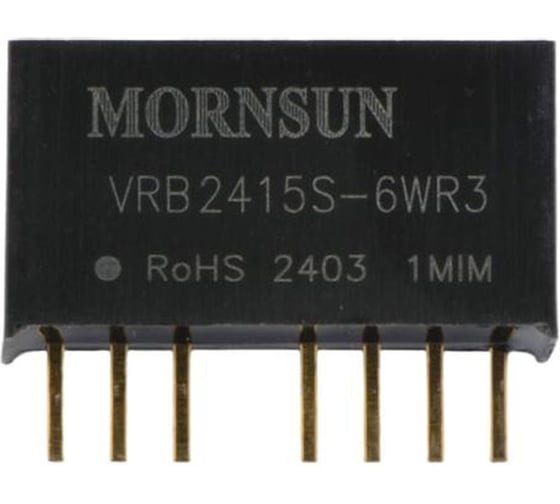 Блок питания MORNSUN VRB2415S-6WR3 на печатную плату, DC/DC 6 Вт 15 В, изолированный, однополярный выход, стандартный корпус 3153594