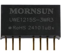 Блок питания MORNSUN UWE1215S-3WR3 на печатную плату, DC/DC 3 Вт 15 В, -15 В, изолированный, сверхширокий вход, биполярный выход 4147113