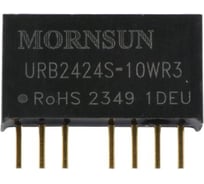 Блок питания MORNSUN URB2424S-10WR3 на печатную плату, DC/DC 10 Вт 24 В, изолированный, широкий вход, однополярный выход 3153538