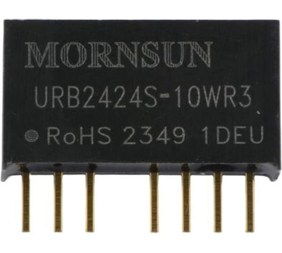 Блок питания MORNSUN URB2424S-10WR3 на печатную плату, DC/DC 10 Вт 24 В, изолированный, широкий вход, однополярный выход 3153538