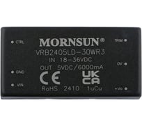 Блок питания MORNSUN VRB2405LD-30WR3 на печатную плату, DC/DC 30 Вт 5 В, изолированный, однополярный выход, стандартный корпус 3152770