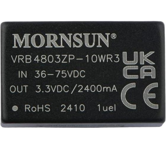 Блок питания MORNSUN VRB4803ZP-10WR3 на печатную плату, DC/DC 10 Вт 3.3 В, изолированный, однополярный выход, стандартный корпус 3152833