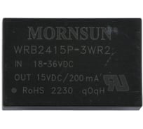Блок питания MORNSUN WRB2415P-3WR2 на печатную плату, DC/DC 3 Вт 15 В, изолированный, широкий вход, однополярный выход 3152983