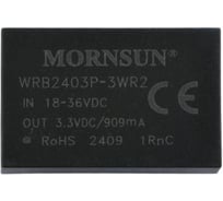Блок питания MORNSUN WRB2403P-3WR2 на печатную плату, DC/DC 3 Вт 3.3 В, изолированный, широкий вход, однополярный выход 3152974