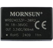 Блок питания MORNSUN WRB2403ZP-3WR2 на печатную плату, DC/DC 3 Вт 3.3 В, изолированный, широкий вход, однополярный выход 3152975