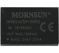 Блок питания MORNSUN WRB2405P-3WR2 на печатную плату, DC/DC 3 Вт 5 В, изолированный, широкий вход, однополярный выход 3152976