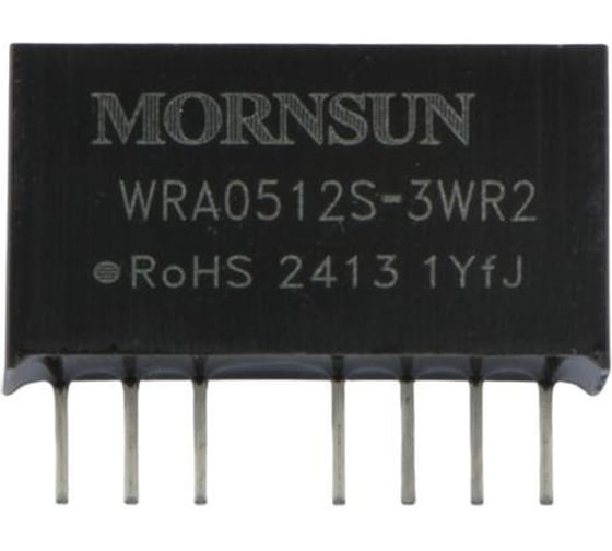 Блок питания MORNSUN WRA0512S-3WR2 на печатную плату, DC/DC 3 Вт 12 В, -12 В, изолированный, широкий вход, биполярный выход 3152888