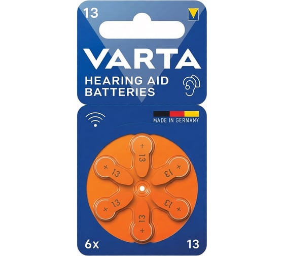 Батарейки Varta Batteries Hearing Aid 13 Bli 6 24606101416 RPL00646