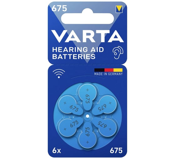 Батарейки Varta Batteries Hearing Aid 675 Bli 6 24600101416 RPL00648
