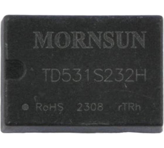 Интерфейсный модуль MORNSUN TD531S232H RS-232 на печатную плату, в корпусе SMD9, 4.75 5.25 В, простая интеграция без сложной настройки, для повышенной помехоустойчивости 3470292