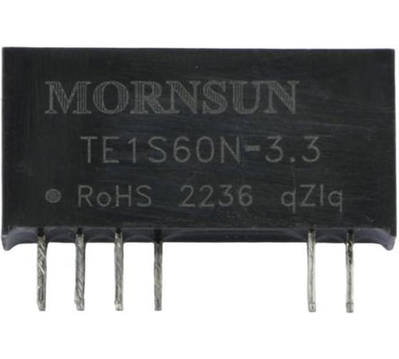 Преобразователь сигналов MORNSUN TE1S60N-3.3 на печатную плату, гальваническая развязка для защиты электроники, повышает помехоустойчивость линии передачи 3204390